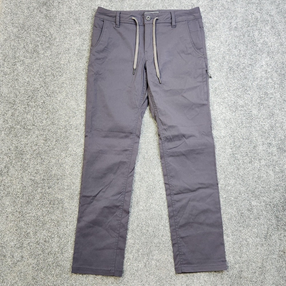 686 Everywhere Collection Pants Mens 30x30 Gray Slim Chino Microfiber Stretch